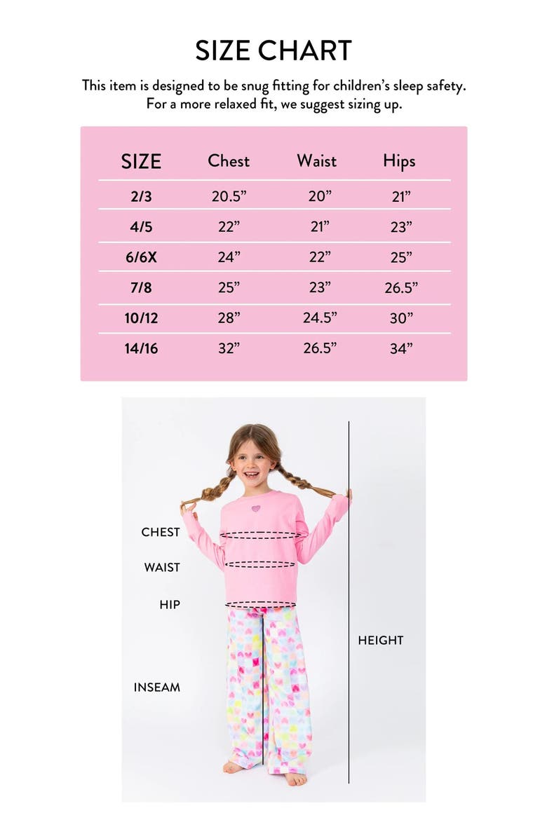 Printed Jersey Long Sleeve Pajama Pant Set, Alternate, color, Purple