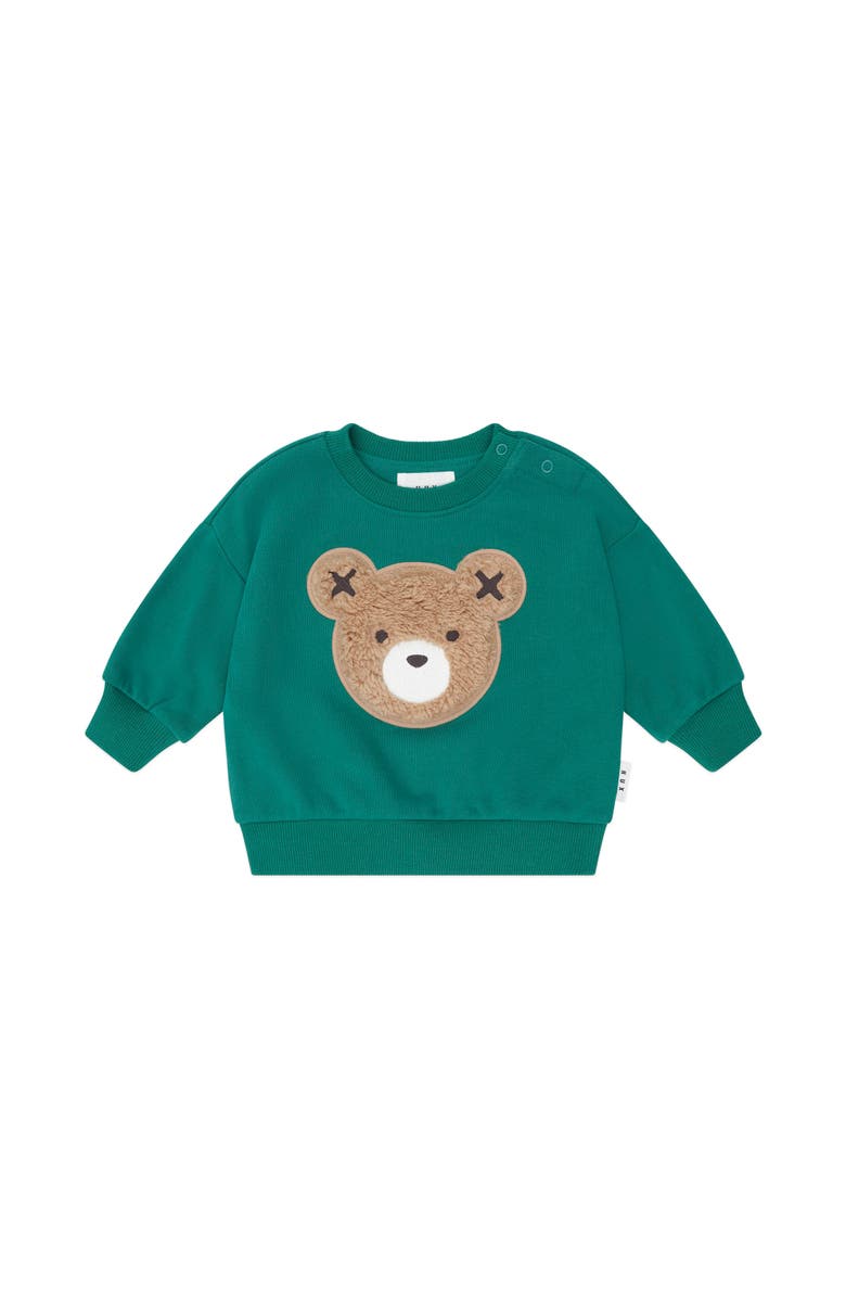 Huxbaby Furry Huxbear Sweatshirt, Main, color, Emerald