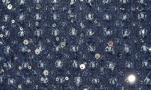 Edikted Sora Strapless Denim Crop Top In Gray