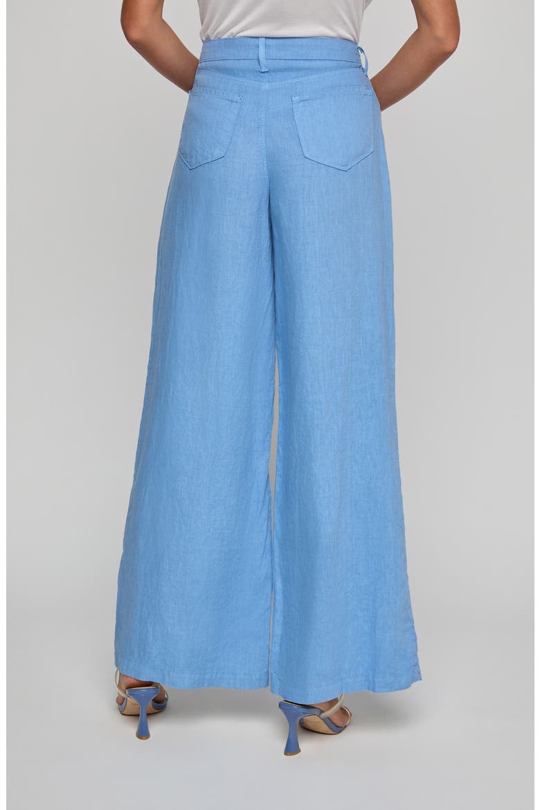 Amara Wide Leg Linen Pants, Alternate, color, ALLURE BLUE