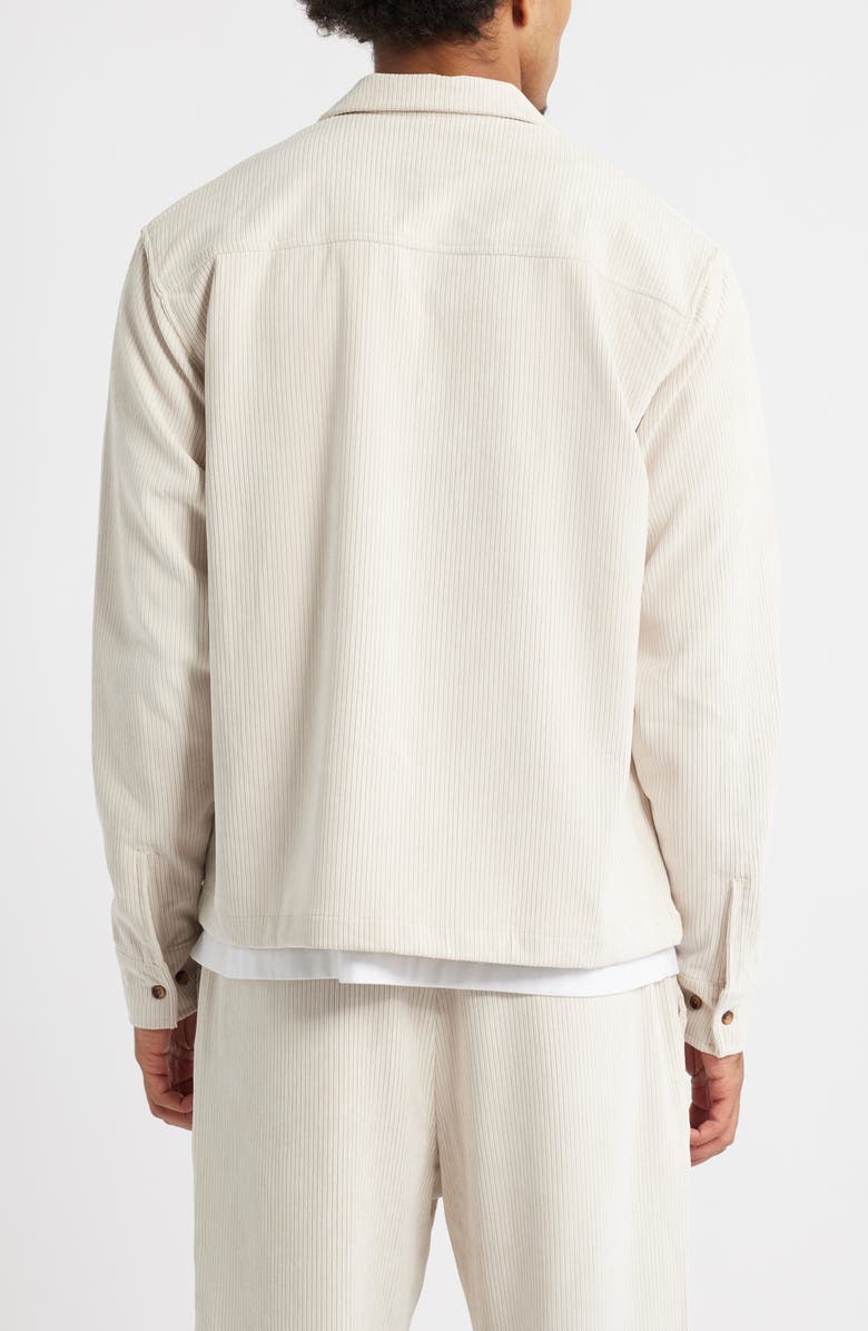 RIZORT Roger Rib Button-Up Shirt Jacket, Alternate, color, Cream