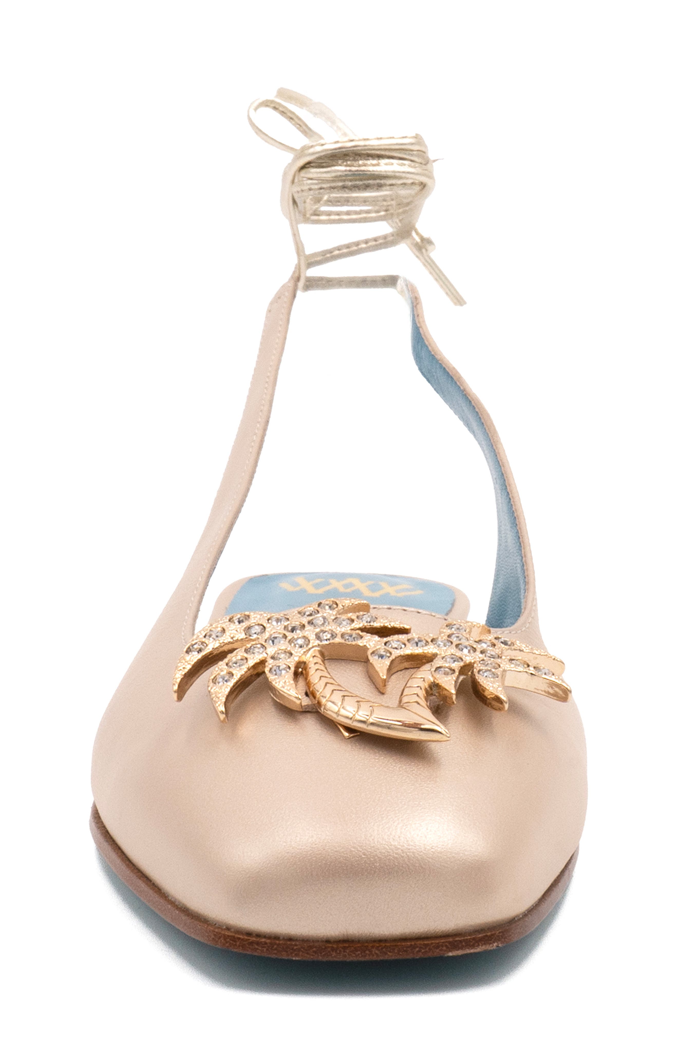 Valentina Rangoni Belinda Palm Tree Appliqué Flat, Alternate, color, 