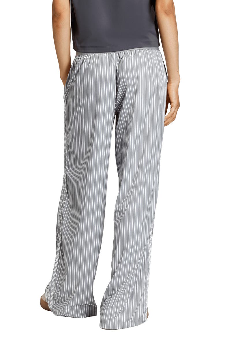 adidas Originals Stripe Wide Leg Pant, Alternate, color, Grey Three/ Utility Black