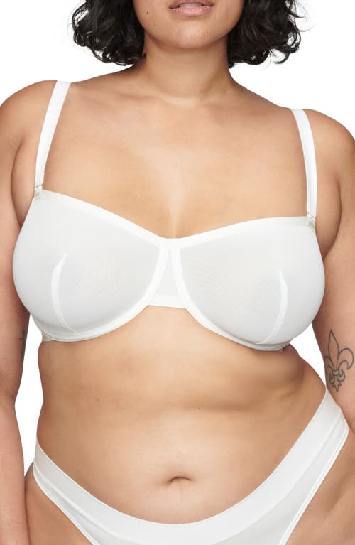 CUUP The Balconette Mesh Underwire Bra in Salt at Nordstrom, Size 40D