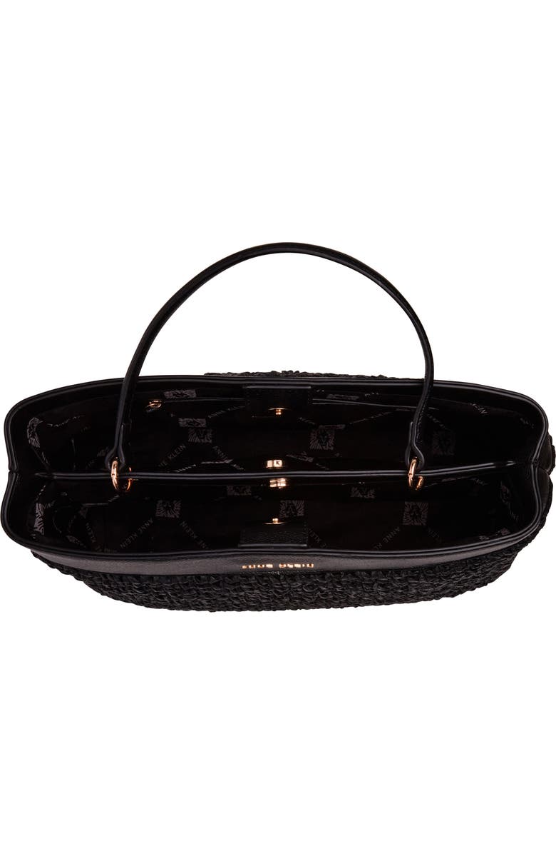 Anne Klein Woven Straw Satchel, Alternate, color,