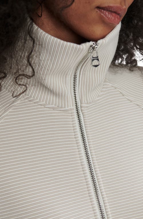 Varley Milano Half-zip Sweatshirt In Silver Grey/snow White