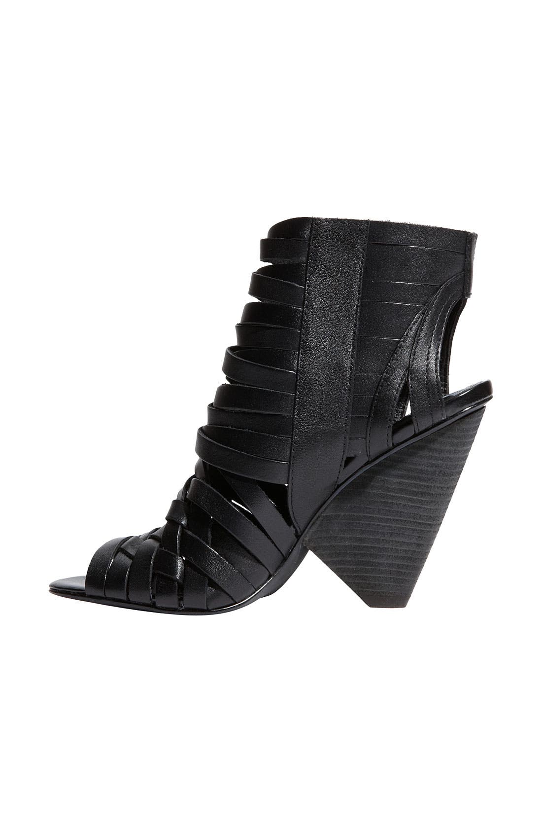 'Neda' Sandal, Alternate, color, BLACK