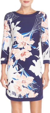 Vince Camuto Floral Jersey Shift Dress