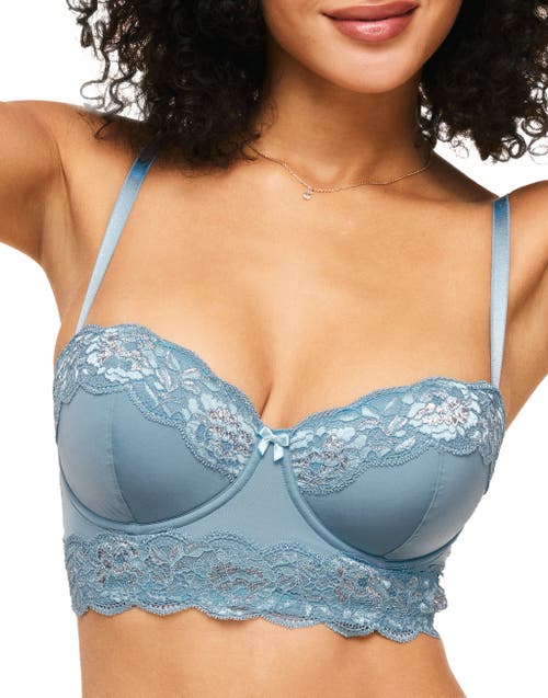 Adore Me Mavis Contour Balconette Bra in Floral Blue at Nordstrom, Size 32C