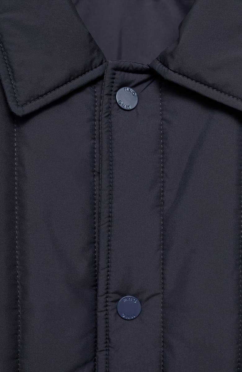 MANGO Quilted Water Repellent Jacket, Alternate, color, Dark Navy