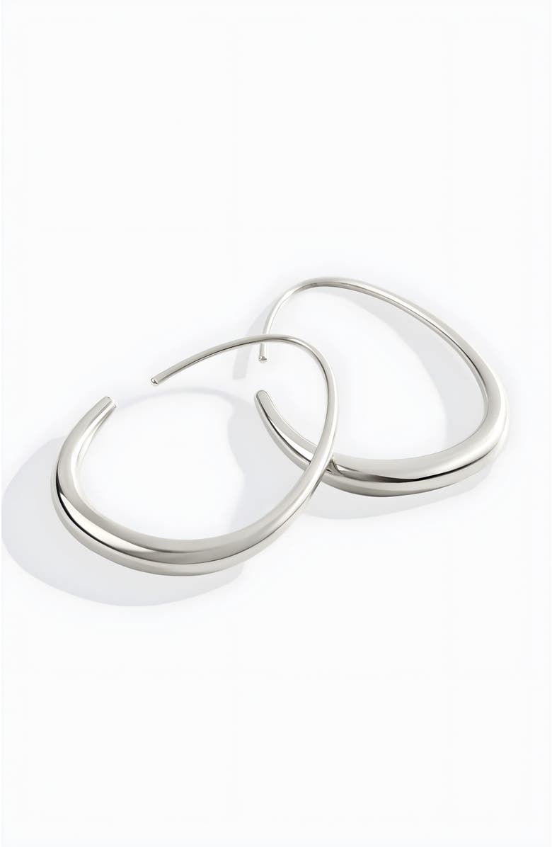 Mint & Lily Fluid Hoop Earrings, Alternate, color, Silver