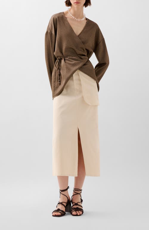 Scalpers Denim Pocket Skirt In White
