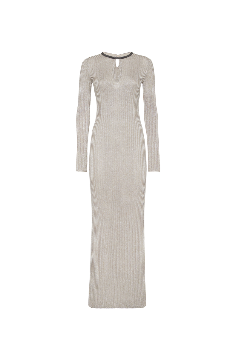 Brunello Cucinelli Sparkling knit dress with monili, Main, color, Sand