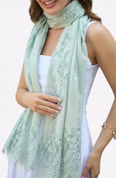 Lace Embellished Scarf