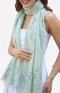 SAACHI Lace Embellished Scarf