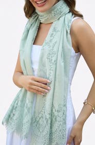 SAACHI Lace Embellished Scarf