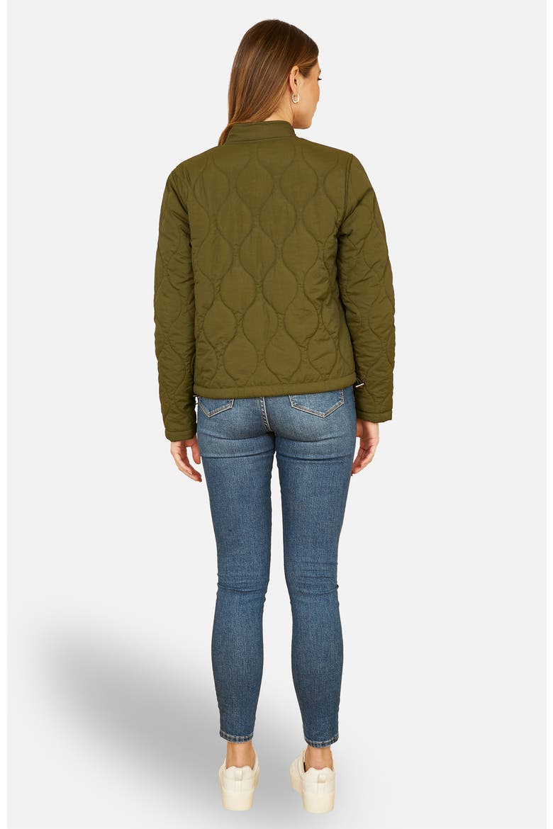 Short Quilted Jacket, Alternate, color, Green
