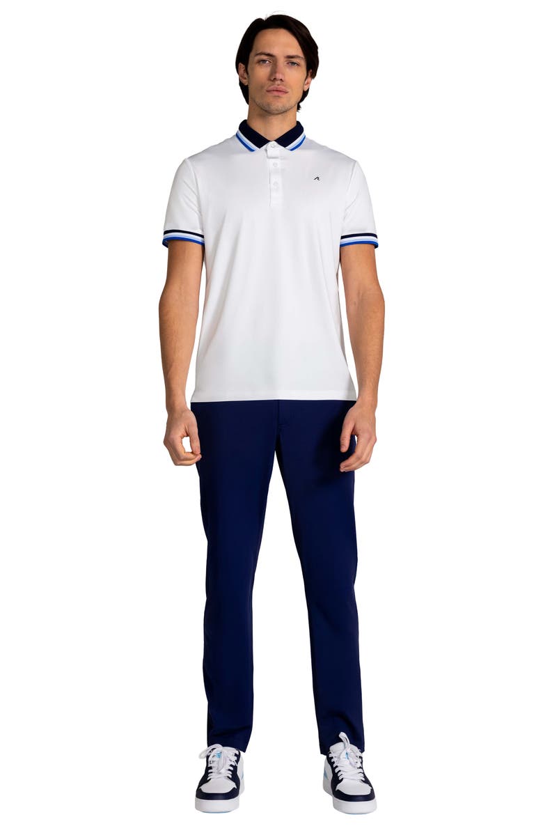 Redvanly <p>McClure Tipped Performance Golf Polo</p>, Alternate, color, Bright White
