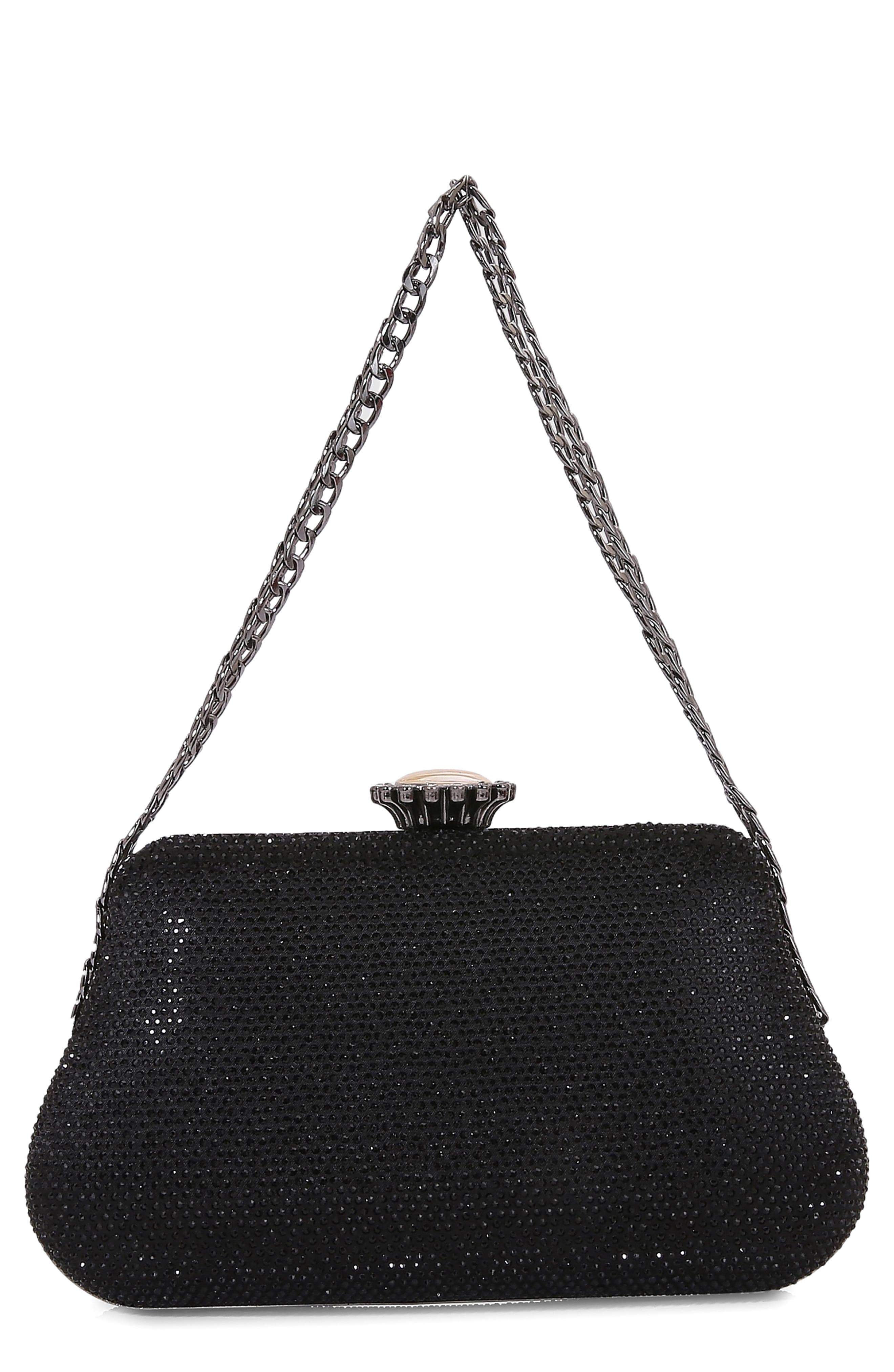 BERNESS Rhinestone Frame Handbag