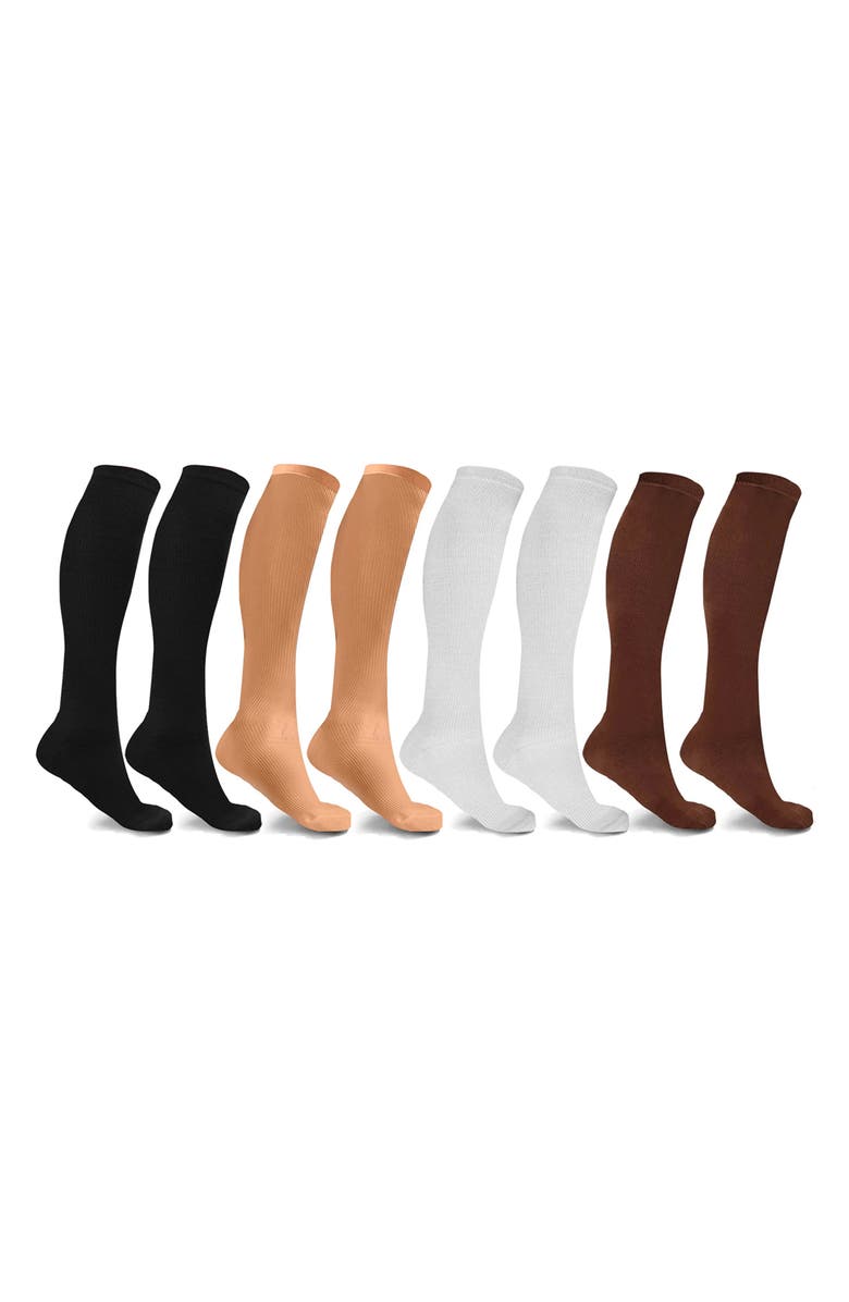 EXTREME FIT 6-Pack Elite Comfort Knee Length Compression Socks, Main, color,