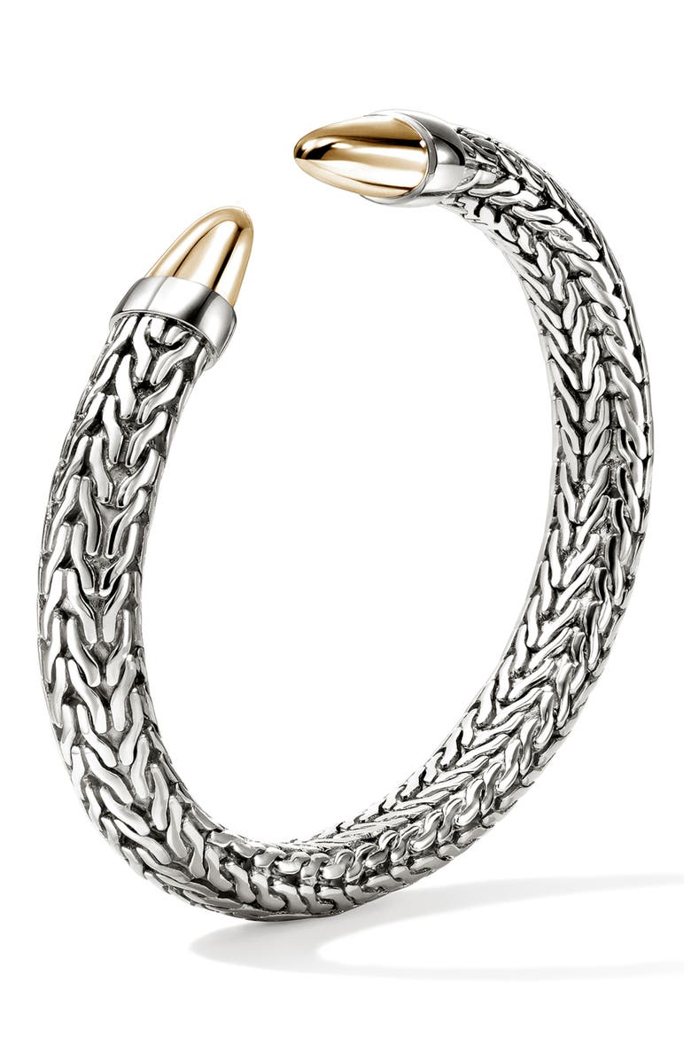 Spear 50 Flex Cuff Bracelet, Alternate, color, SILVER AND GOLD