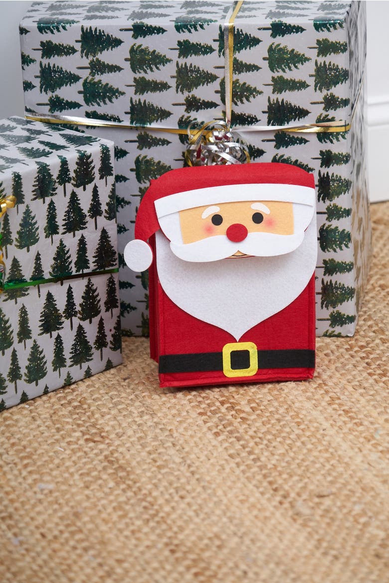 Santa Felt Bag Small, Alternate, color, Red