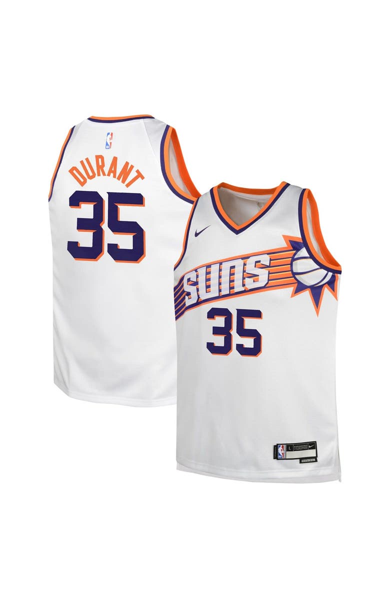Nike Youth Nike Kevin Durant White Phoenix Suns Swingman Jersey - Association Edition, Main, color, 