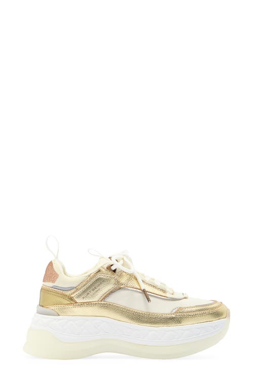Kurt Geiger London Kensington Pump Sneaker In Gold