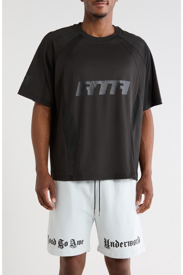Fonda Logo T-Shirt, Main, color, BLACK FUSION