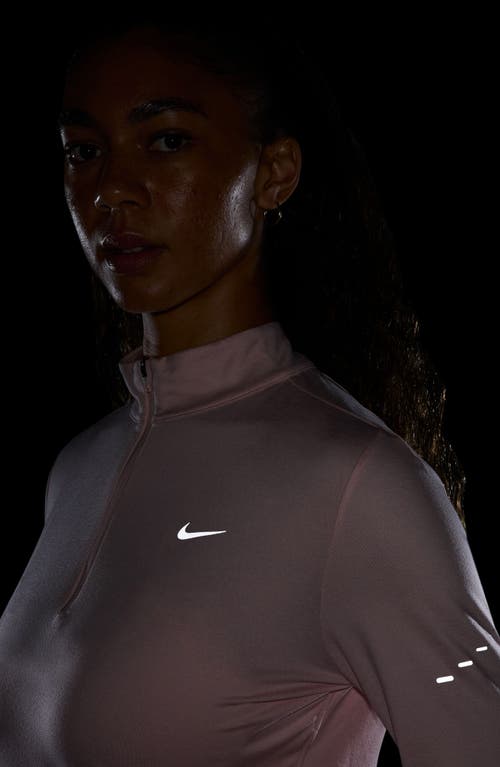 Nike Swift Dri-fit Uv Half Zip Running Top In Pink