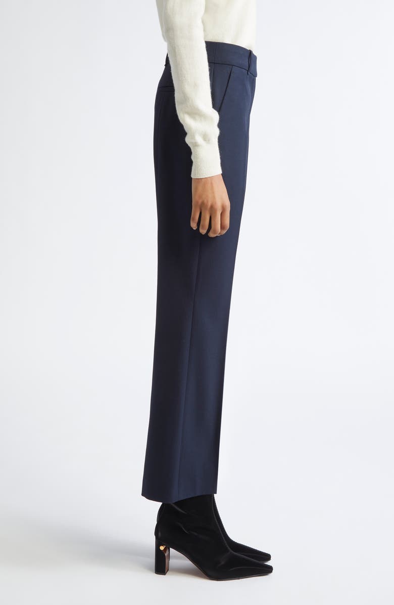 McQueen Wool Cavalry Twill Straight Leg Pants, Alternate, color, Navy