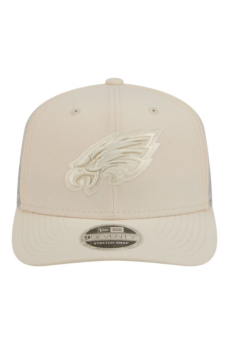 Men's New Era  Cream Philadelphia Eagles Color Pack 9SEVENTY Adjustable Hat, Alternate, color, Cream