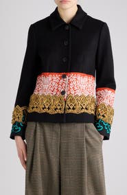Dries Van Noten Bettsy Embroidered Wool Jacket