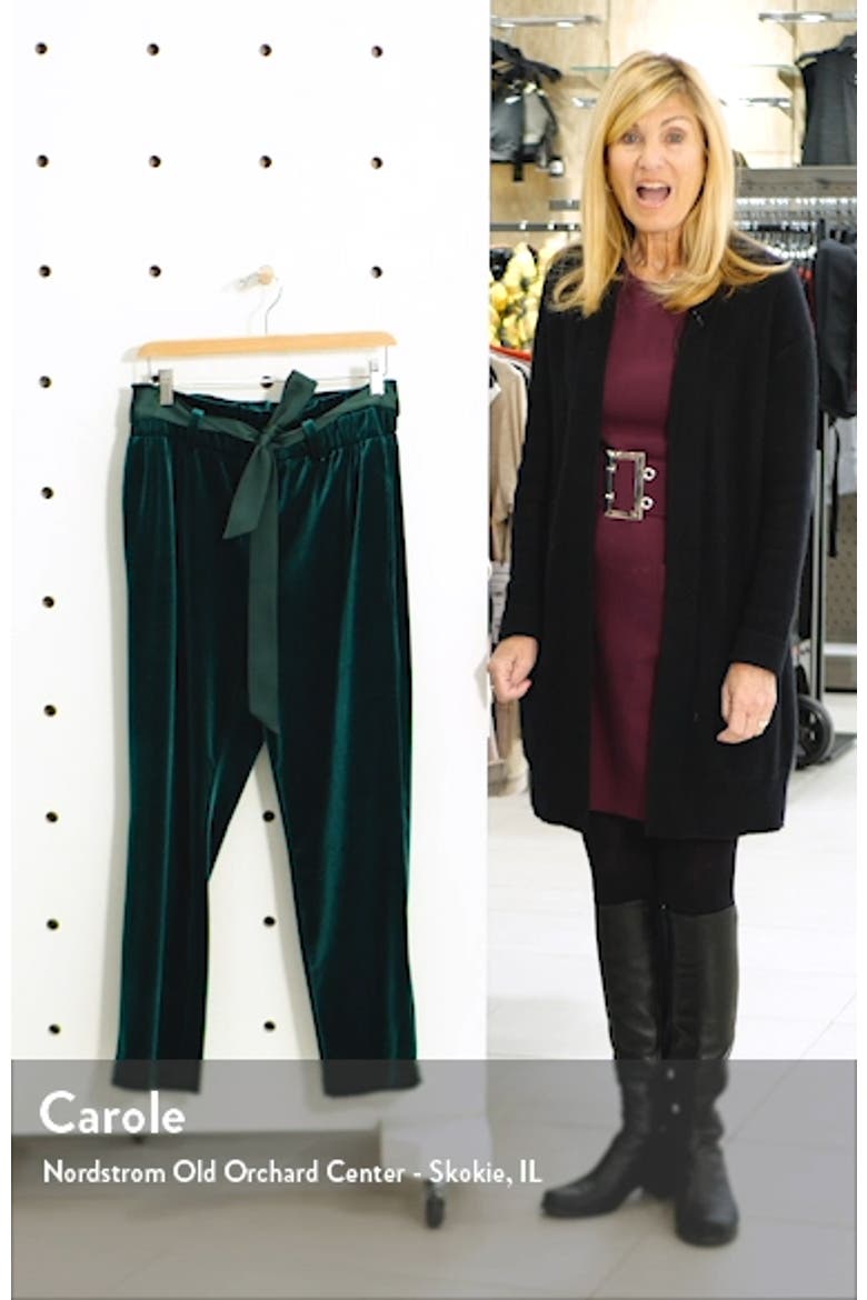Paperbag Waist Velour Ankle Pants video
