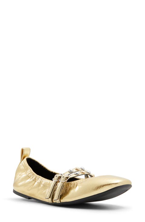 Swan Studded Flat (Women)