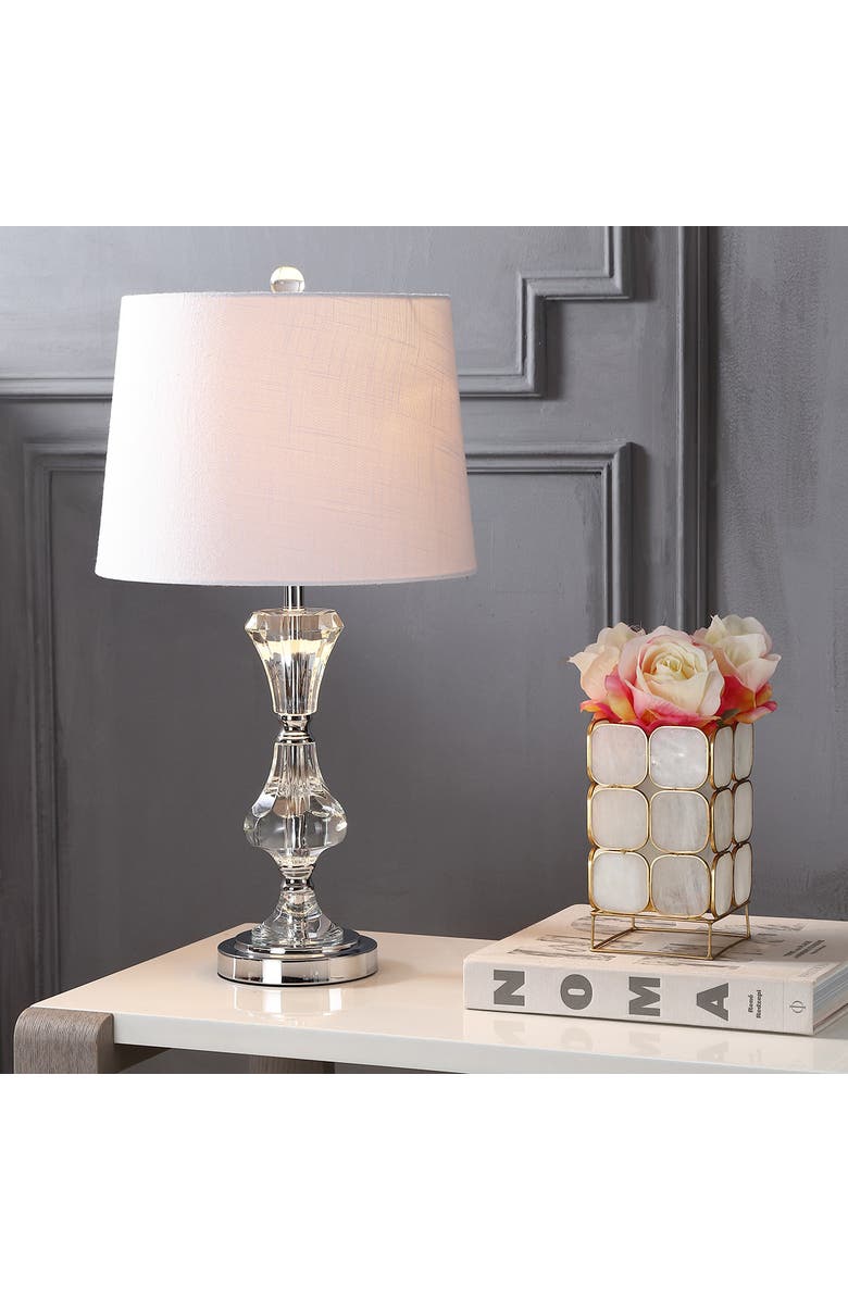 JONATHAN Y Riley Crystal LED Table Lamp, Alternate, color,