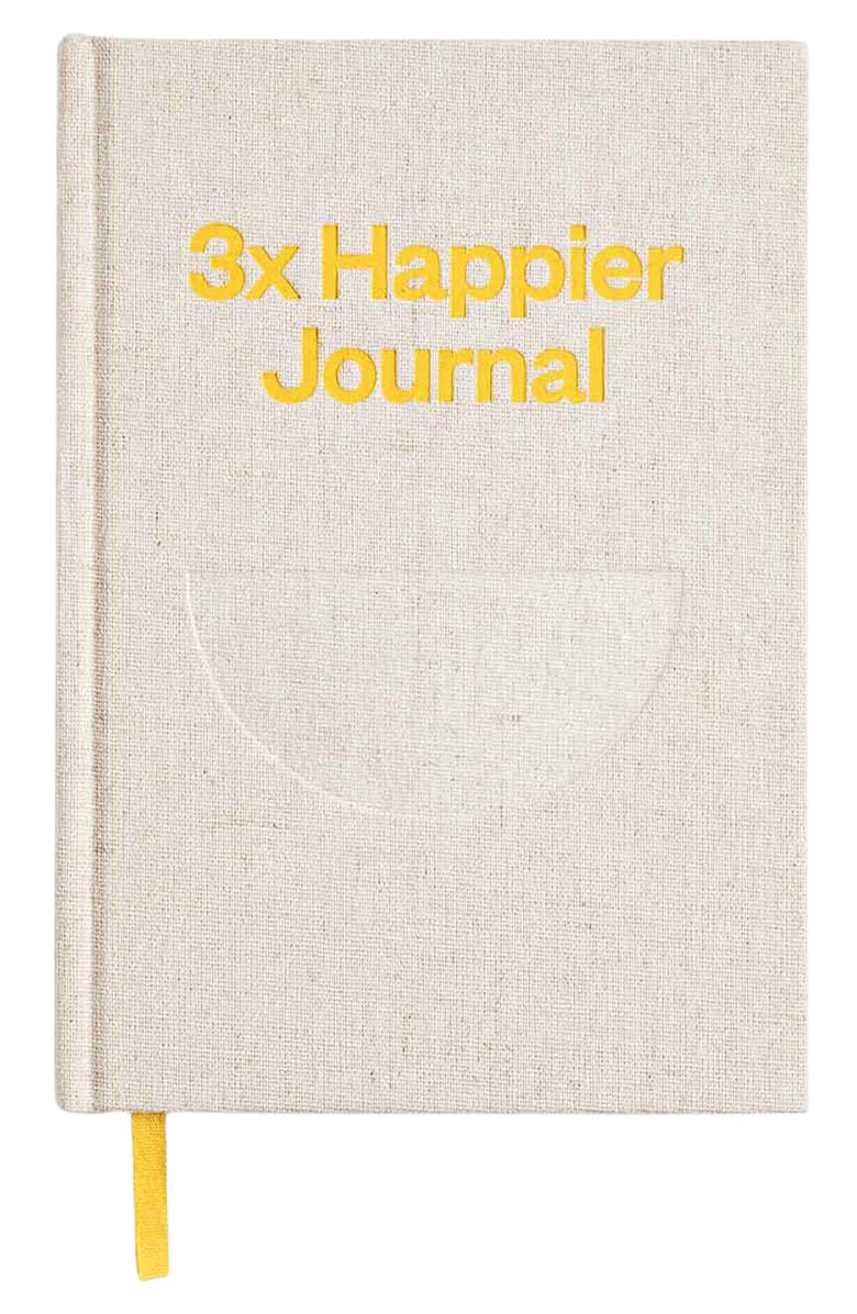 INTELLIGENT CHANGE 3X Happier Journal, Main, color, Linen