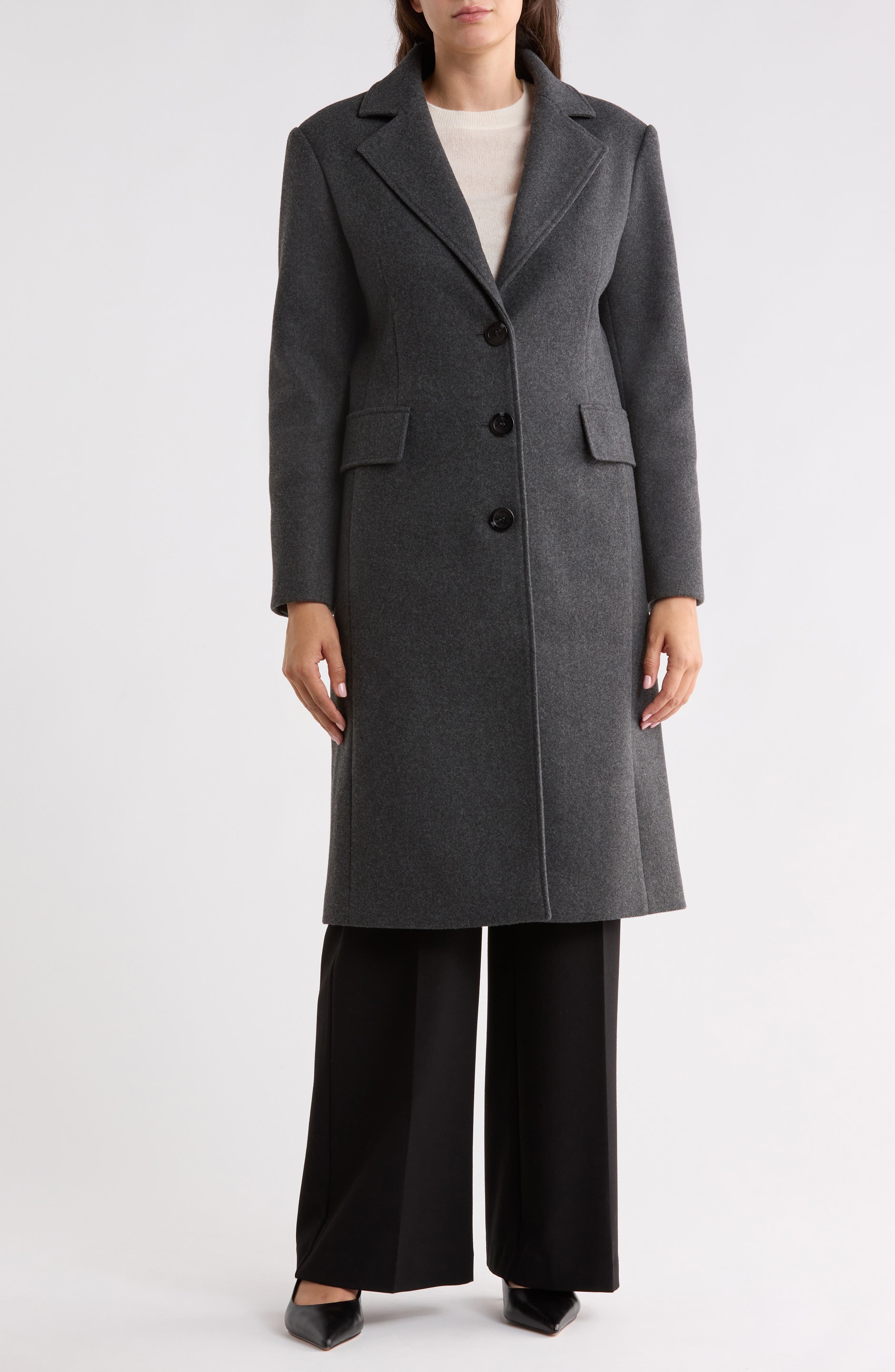 Single Breasted Long Coat
