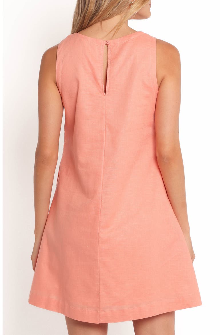 Priyanka Sleeveless Cotton & Linen Dress, Alternate, color, PEACH