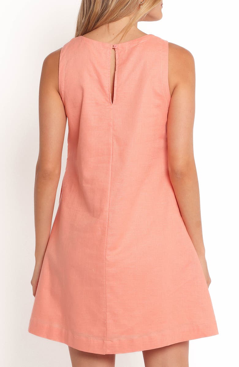 Petal & Pup Priyanka Sleeveless Cotton & Linen Dress, Alternate, color, Peach