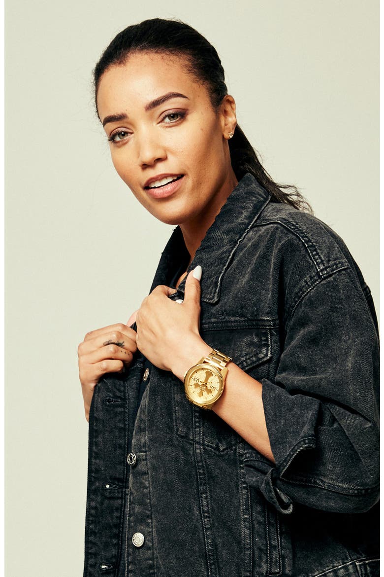 カ*ブ様 バッジ 24k Nixon x 2PAC Corporal Bracelet Watch, 43mm | Nordstrom