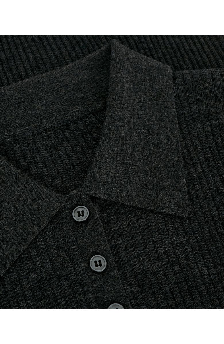 MANGO Rib Wool Polo Sweater, Alternate, color, 