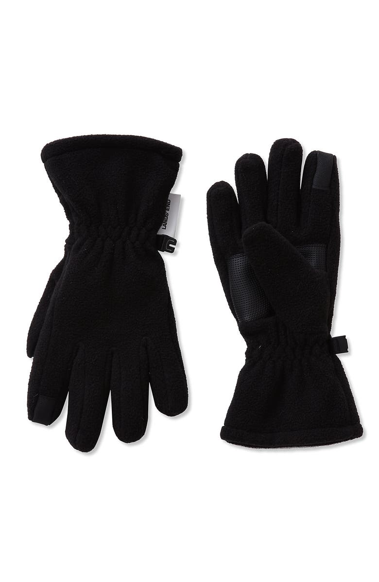 Lands' End Kids Fleece Gloves, Alternate, color, Black