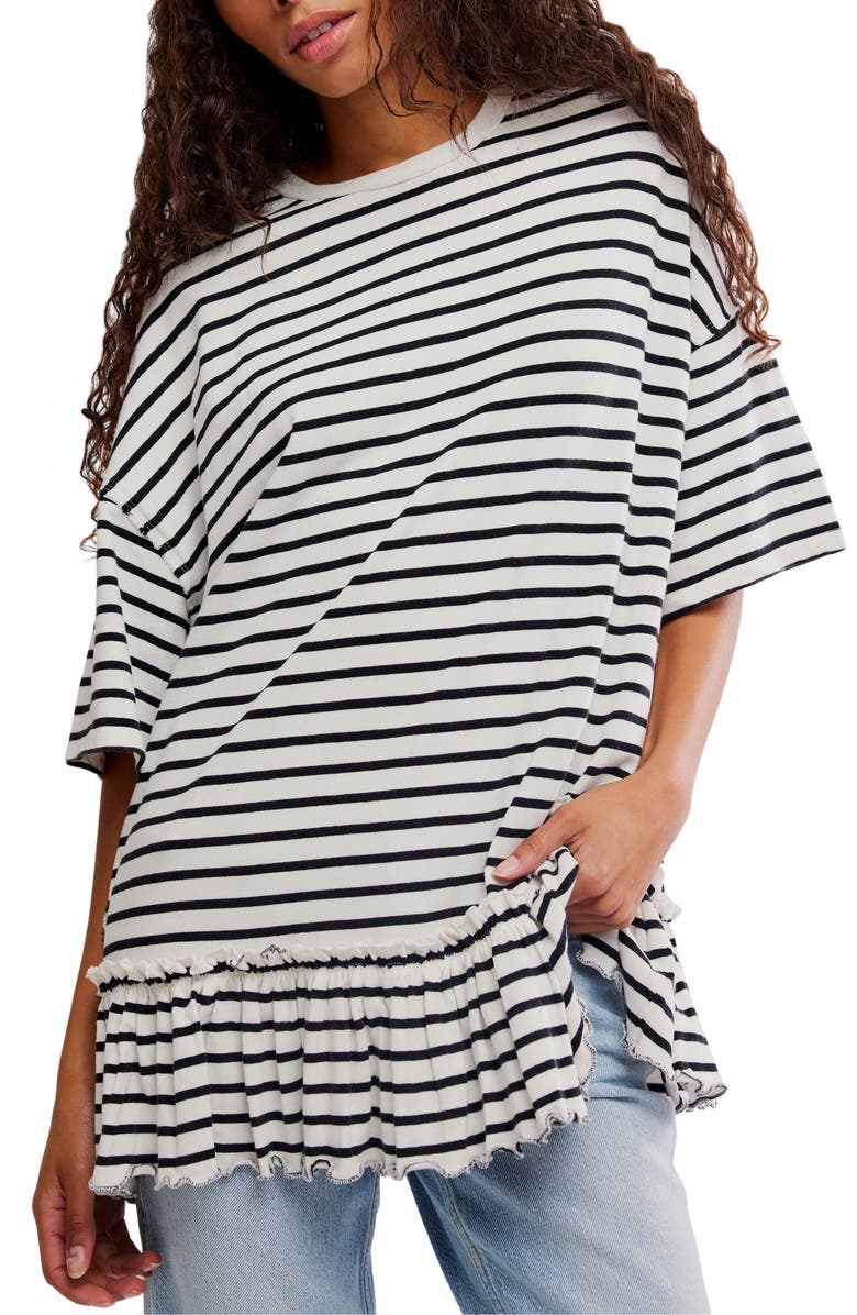 Free People Why Yes Stripe T-Shirt, Main, color, 