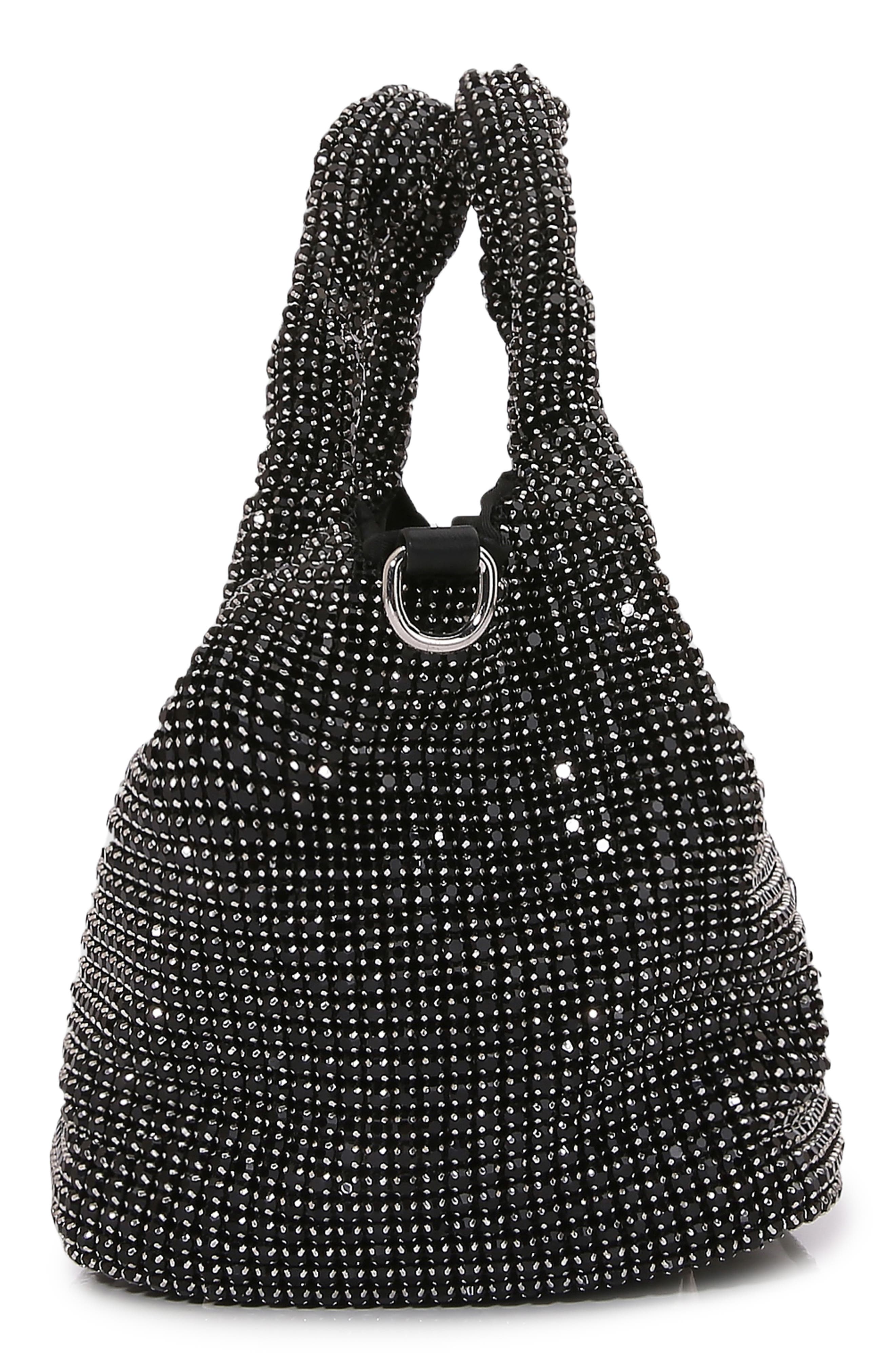 BERNESS Crystal Bucket Bag, Alternate, color, Black