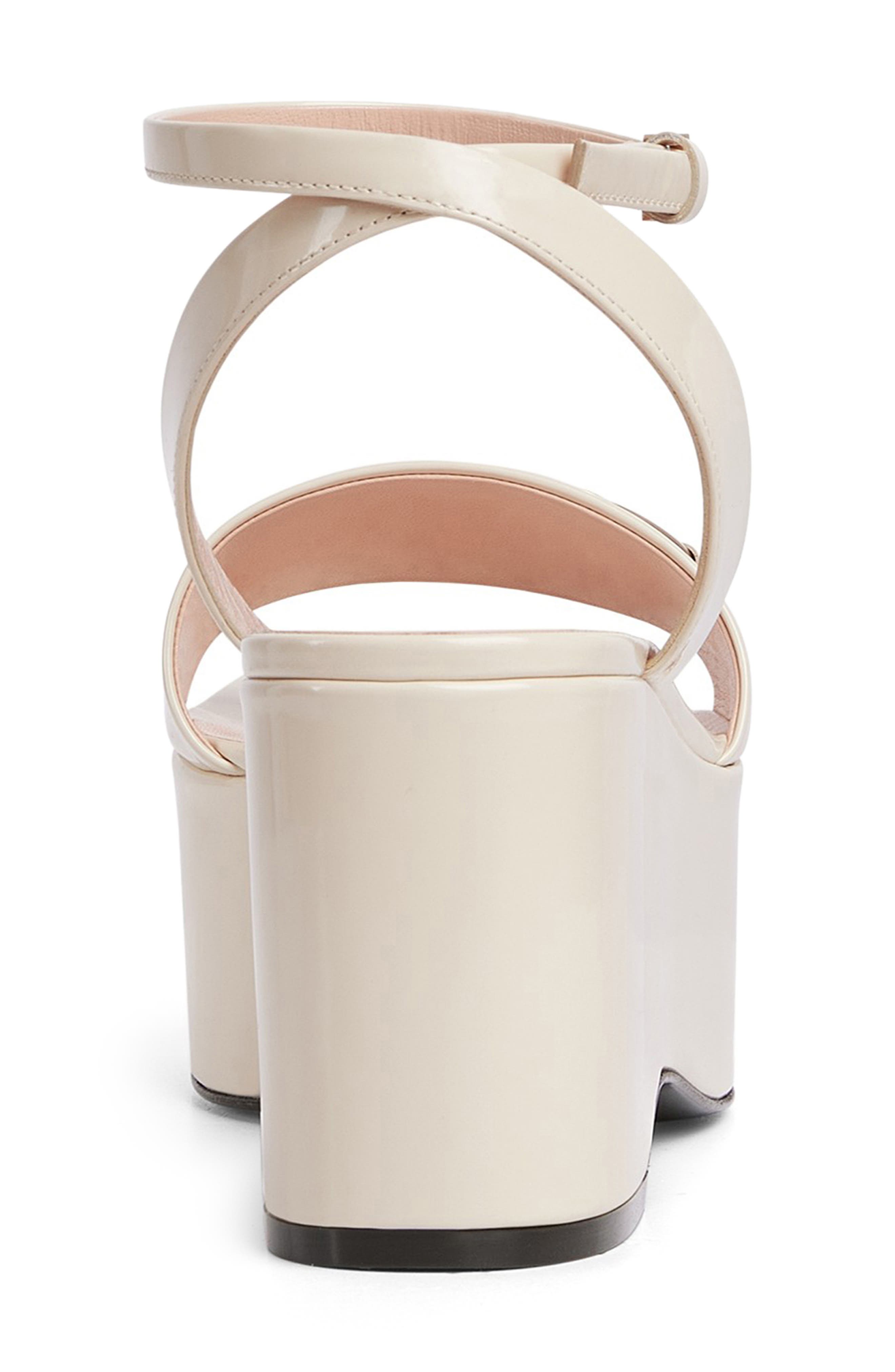 Gucci Lady Horsebit Platform Sandal, Alternate, color, New Ivoire