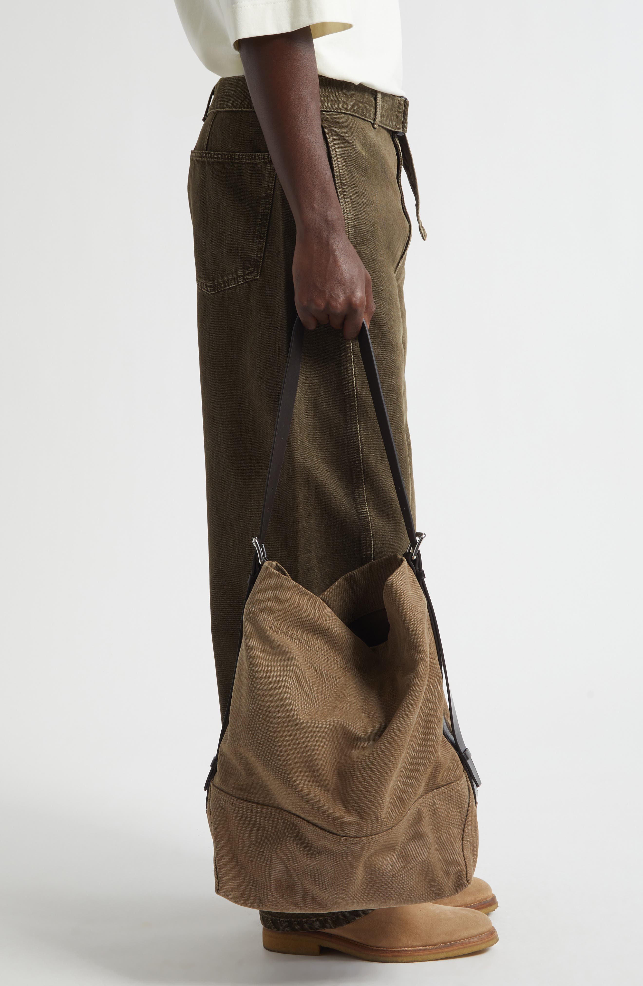 Lemaire Belted Canvas Tote, Alternate, color, 