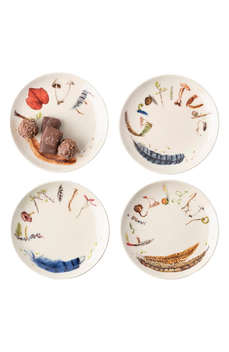 Juliska Forest Walk Set of 4 Tidbit Plates, Main, color,