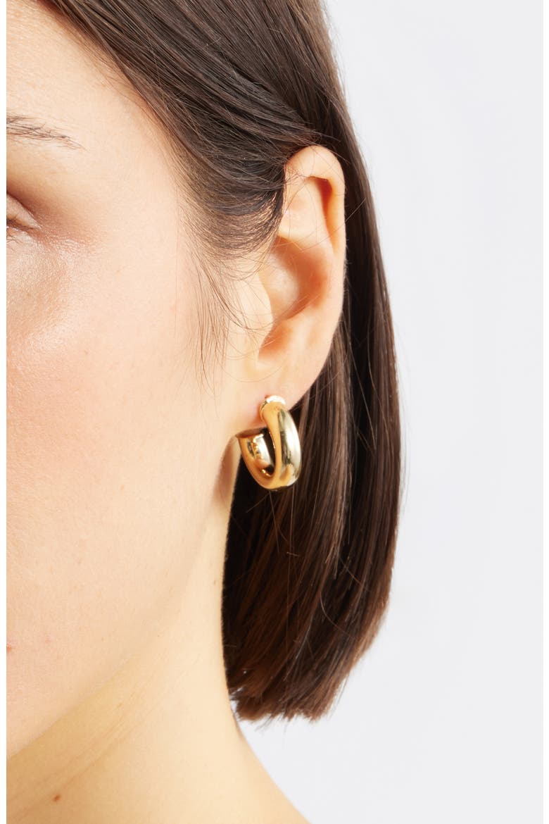 Cleo Hoop Earrings, Alternate, color, GOLD
