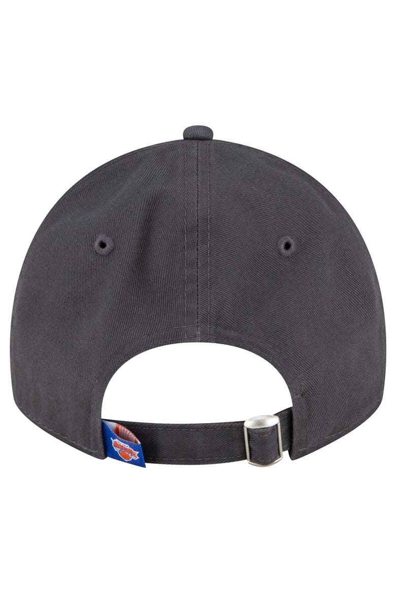 Men's New Era Charcoal New York Knicks Team 2.0 9TWENTY Adjustable Hat, Alternate, color, Charcoal